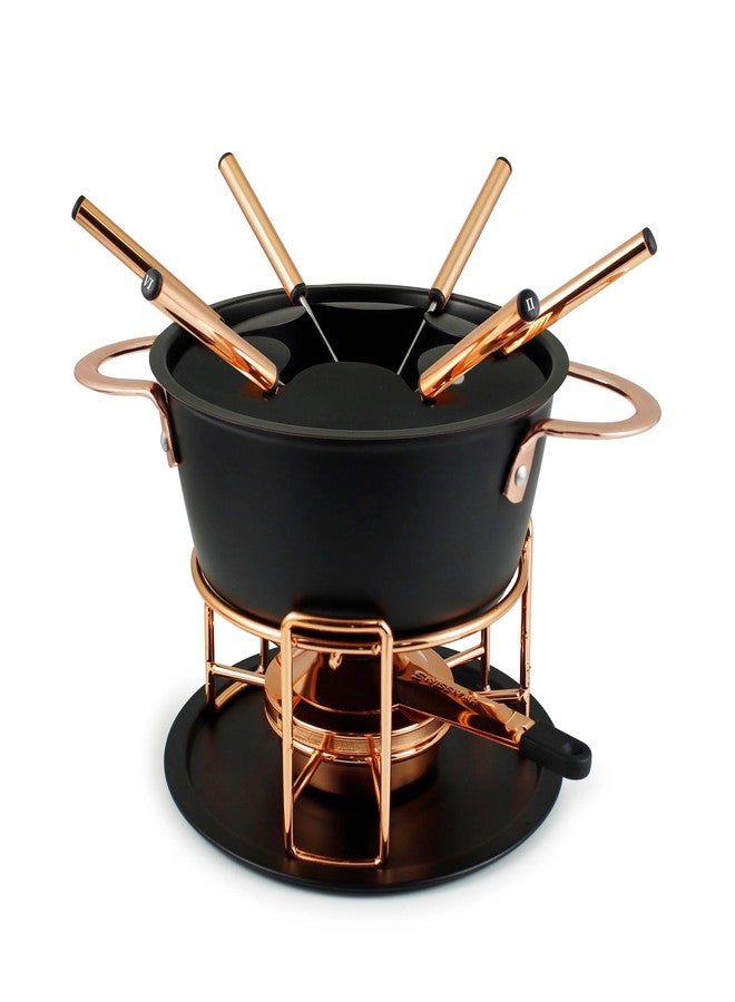 Swissmar Realp 11-Piece Cast Aluminum Fondue Set - Ideal for Melting Cheese & Chocolate Fondue, Oil & Broth Cooking - Perfect for Kitchen Collection & Wedding Gifts - 1.5 Liter / 1.58 Quarts - Image 1